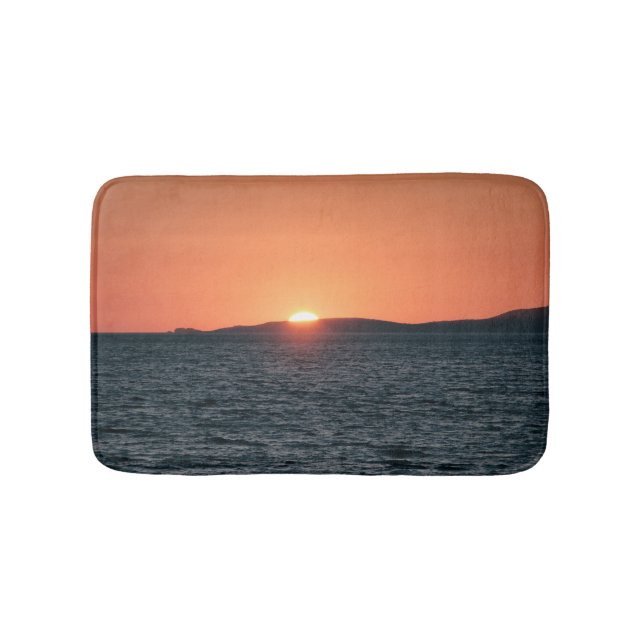 Tapis De Bain Coucher de soleil de plage tropical (Devant)