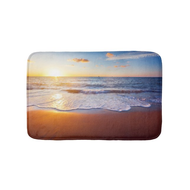 Tapis De Bain Coucher de soleil et plage (Devant)