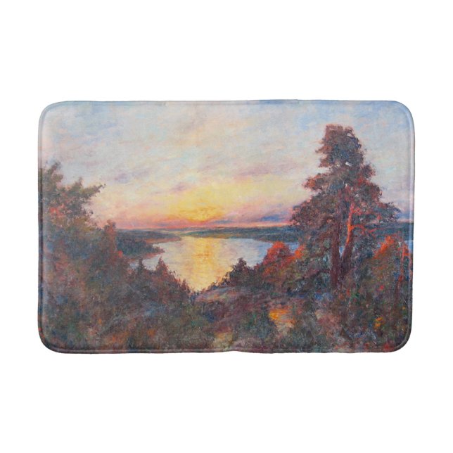 Tapis De Bain Coucher de soleil sur la côte (par Kimon Loghi) (Devant)
