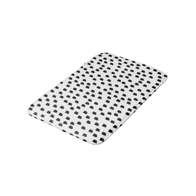 Tapis De Bain Couleur d'eau noir et blanc (Angle)