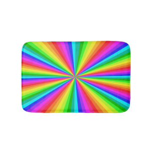 Tapis De Bain Couleur éclater Arc-en-ciel Art Mat