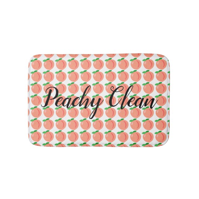 Tapis De Bain Couleur pêche nettoyez (Devant)