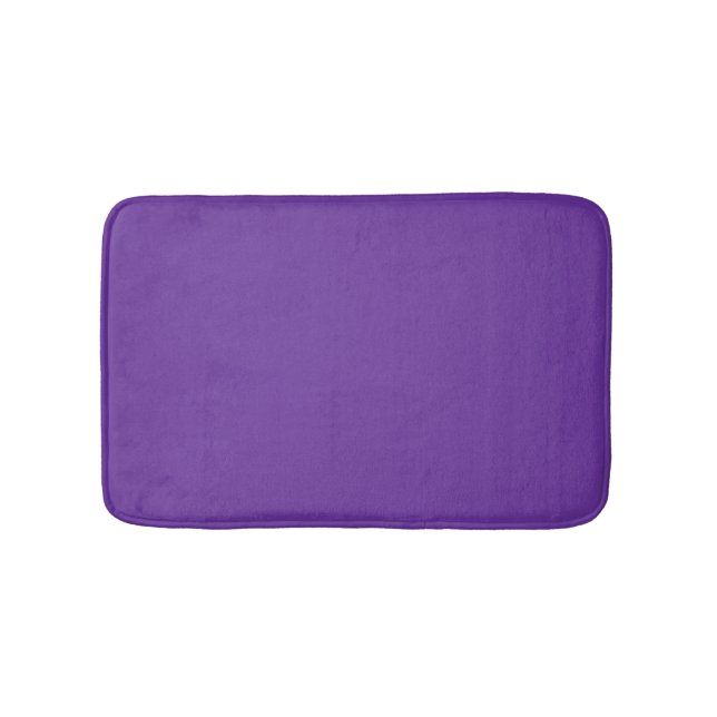Tapis De Bain Couleur solide du coeur pourpre (Devant)