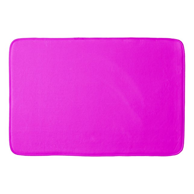 Tapis De Bain Couleur solide Magenta brillante (Devant)