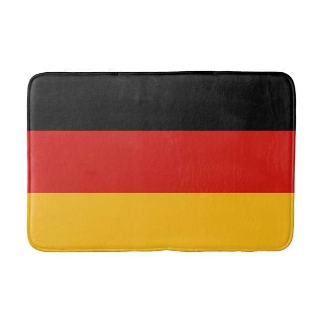 Tapis De Bain COULEURS ALLEMANDES DE DRAPEAU + votre texte et (Devant)