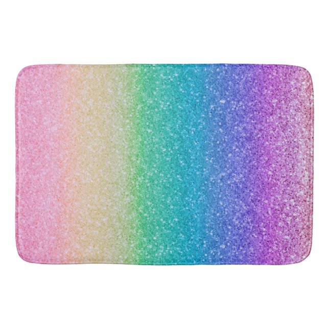 Tapis De Bain Couleurs arc-en-ciel Parties scintillant Étincelle (Devant)