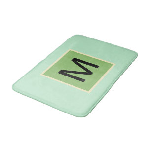 Tapis De Bain Couleurs de glace à la pistache verte Monogram