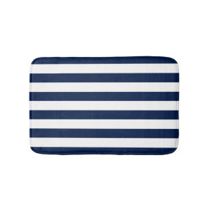 Tapis De Bain Couleurs et bandes blanches modifiables