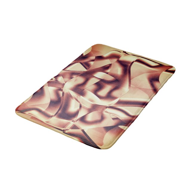 Tapis De Bain Couleurs rouges ou bordeaux, beige (Angle)