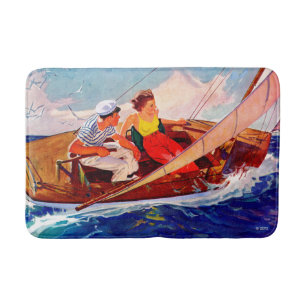 Tapis De Bain Couple Sailing par R.J. Cavaliere