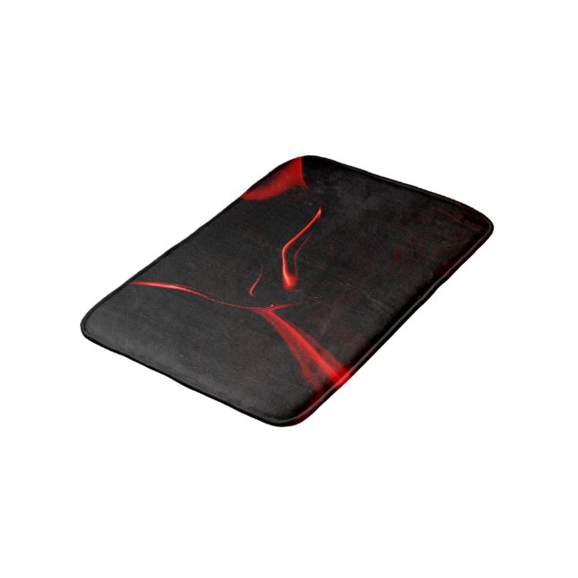 Tapis De Bain Courbes rouges ou ondulations dans les fonds rouge (Angle)