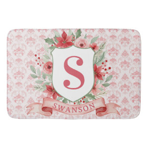 Tapis De Bain Couronne de vacances grandmillennial Monogramme