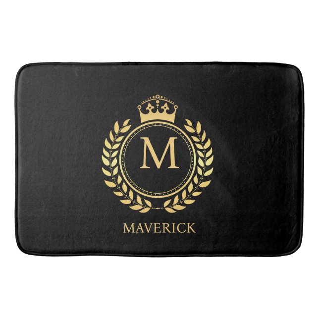Tapis De Bain couronne monogramme (Devant)
