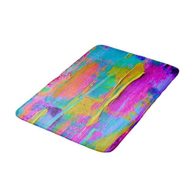 Tapis De Bain Couteau de palette Abstrait Peinture de chaume de  (Angle)