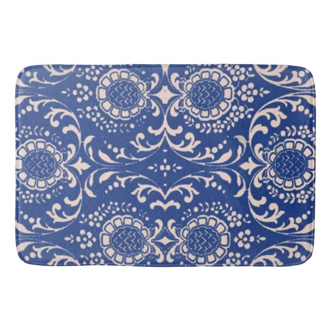 Tapis De Bain Couverture bleue de salle de bains de Toile ! (Devant)