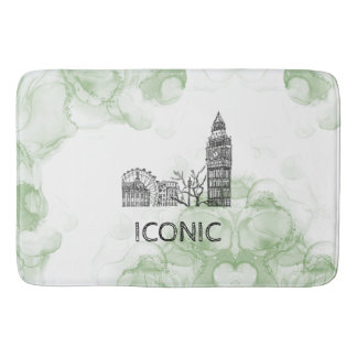 Tapis De Bain Couverture d'aquarelle Londres Tone