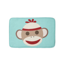 Couverture de singe de chaussette/tapis de bain