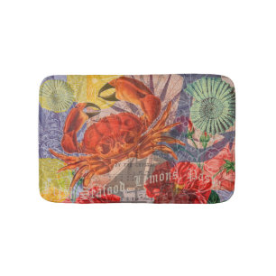 Tapis De Bain Crabe Plage Nautique Art de la mer