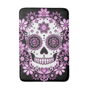 Tapis De Bain Crâne de sucre pourpre