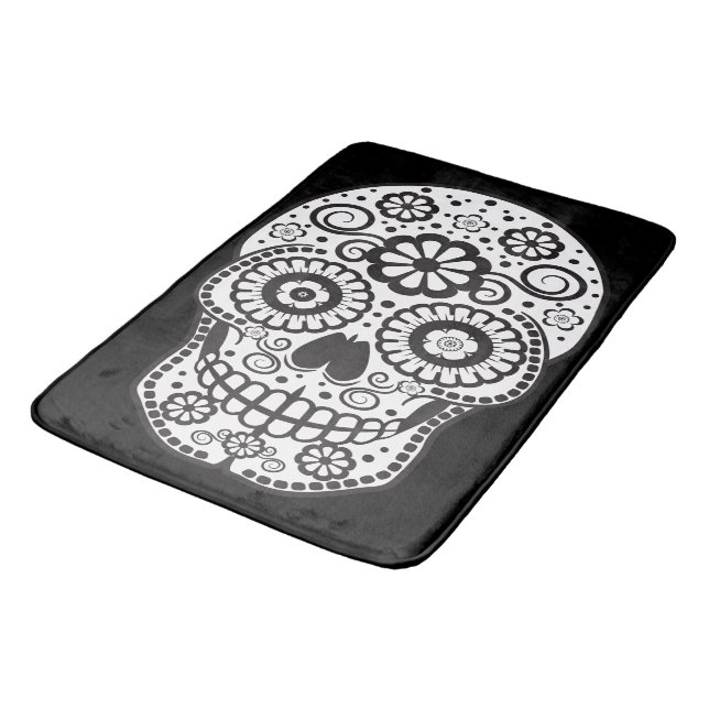 Tapis De Bain Crâne de sucre souriant (Angle)