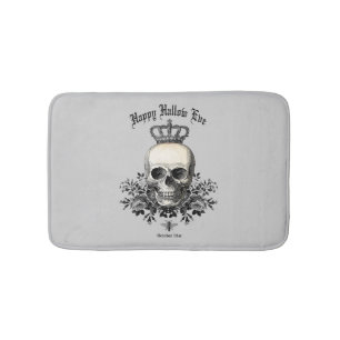Tapis De Bain Crâne et couronne vintages modernes de Halloween