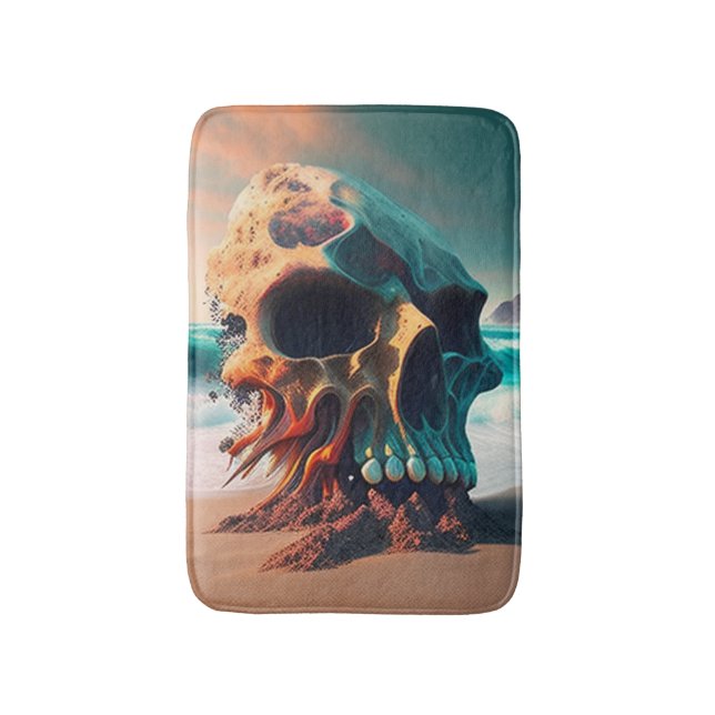 Tapis De Bain Crâne sur la plage (Devant (Vertical))