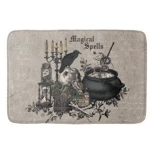 Tapis De Bain Crâne vintage moderne de Halloween