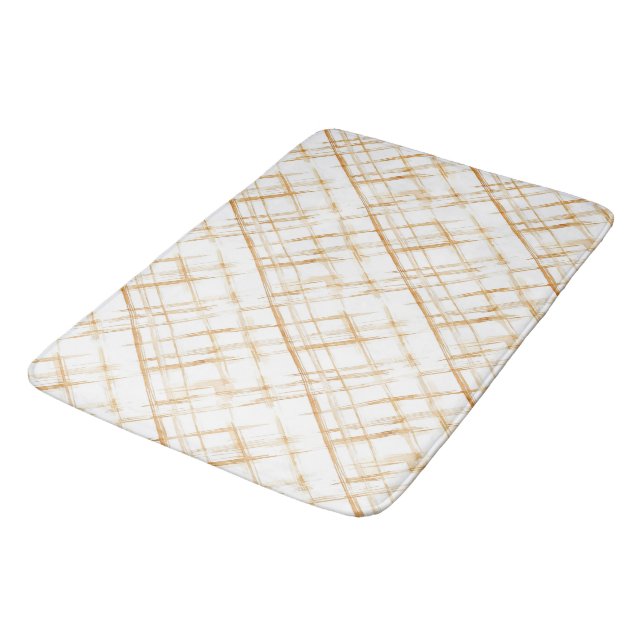 Tapis De Bain Crème Carmel (Angle)