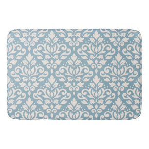 Tapis De Bain Crème de motif de damassé de rouleau grande sur