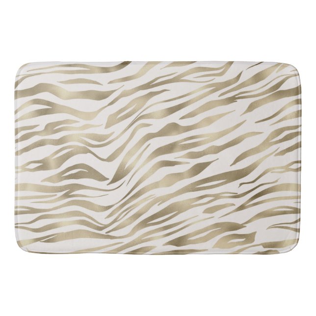Tapis De Bain Crème d'or Zebra Print           (Devant)
