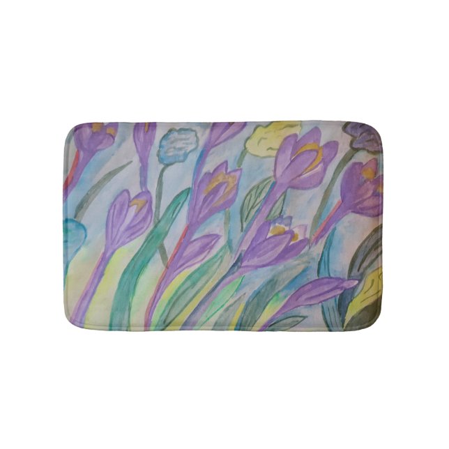 Tapis De Bain Crocus de printemps Abstrait (Devant)