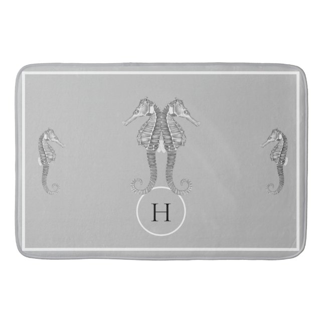 Tapis De Bain Cuisine marine moderne marine marine marine Gris (Devant)