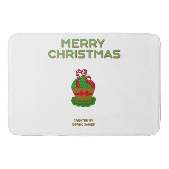 Tapis De Bain Cupcake de Noël Grosse salle de bain (Devant)