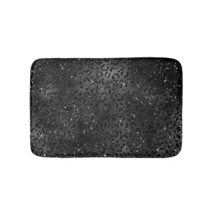 Tapis De Bain Cute Black Cheetah Leopard Motif d'impression