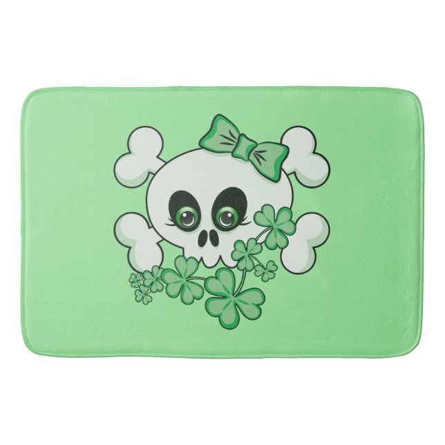 Tapis De Bain Cute crâne irlandais (Devant)