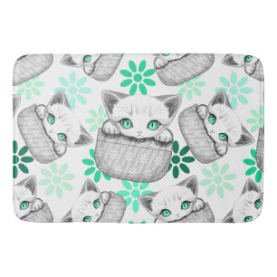 Tapis De Bain Cute de chat et pointe joueuse à partir d'une poch