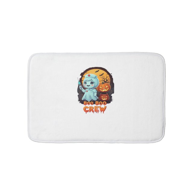 Tapis De Bain Cute Ghost Nurse - Boo Boo Crew Halloween Fun Clas (Devant)