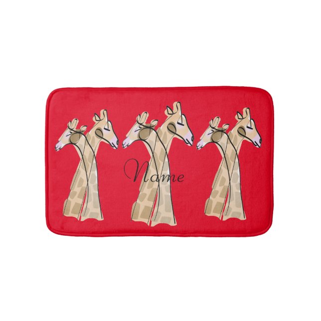 Tapis De Bain Cute Giraffe Couple Thunder_Cove (Devant)
