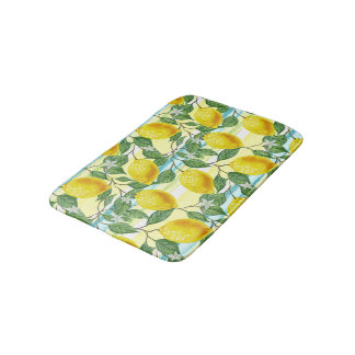 Tapis De Bain Cute Hip Tropical Summer Lemon Fruit Motif