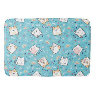 Tapis De Bain Cute Kitty Chats Motif Whimsical