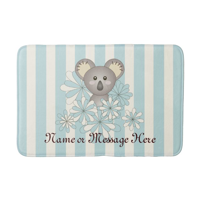 Tapis De Bain Cute Koala Enfants Caricature animalière Pastel Bl (Devant)