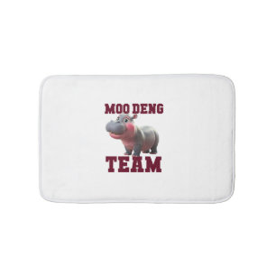 Tapis De Bain Cute MOO DENG TEAM Baby Hippo Squad Girls Besties