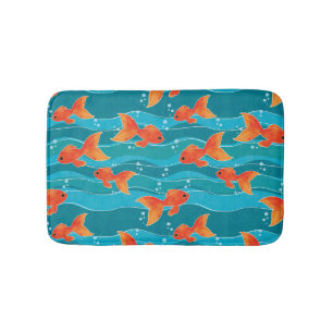 Tapis De Bain Cute Motif de natation Goldfish & Water