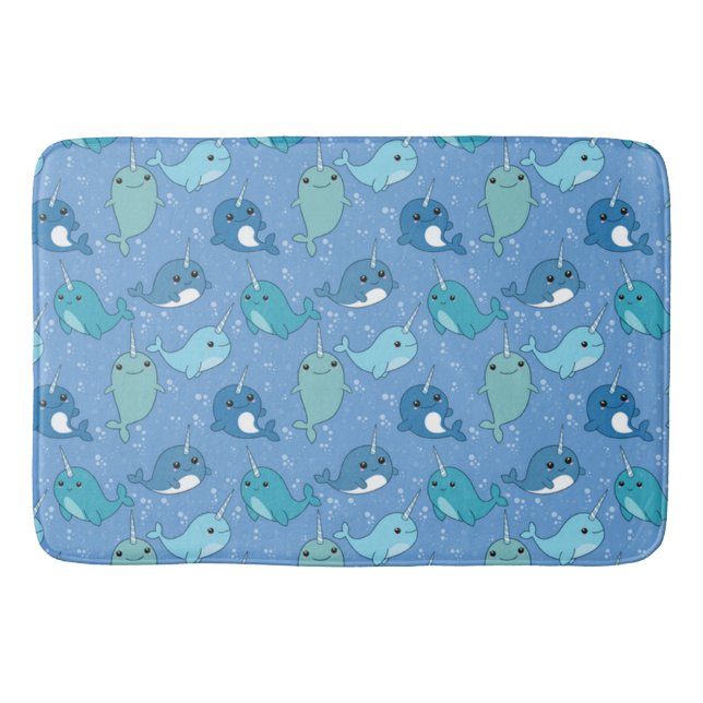Tapis De Bain Cute Narwhal Motif (Devant)