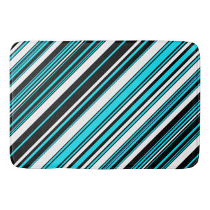 Tapis De Bain Cute noir blanc rayures aqua Coque-Mate iPhone cas
