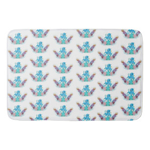 Tapis De Bain Cute Ocean Sea Octopus coloré Bain Mat