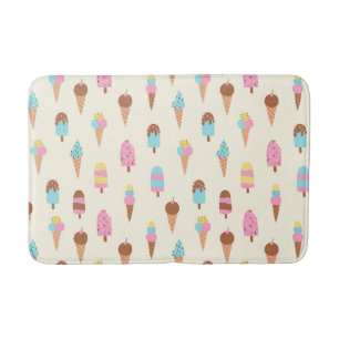 Tapis De Bain Cute Pastel Motif de crème glacée