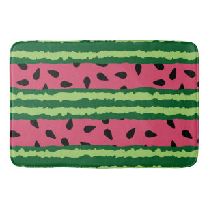 Tapis De Bain Cute pastèque Motif rose et vert