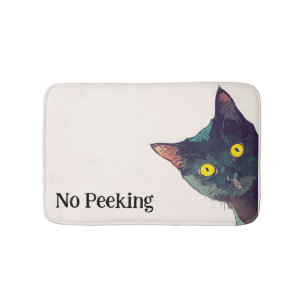Tapis De Bain Cute Peeeeking Chat Design Mat de bain