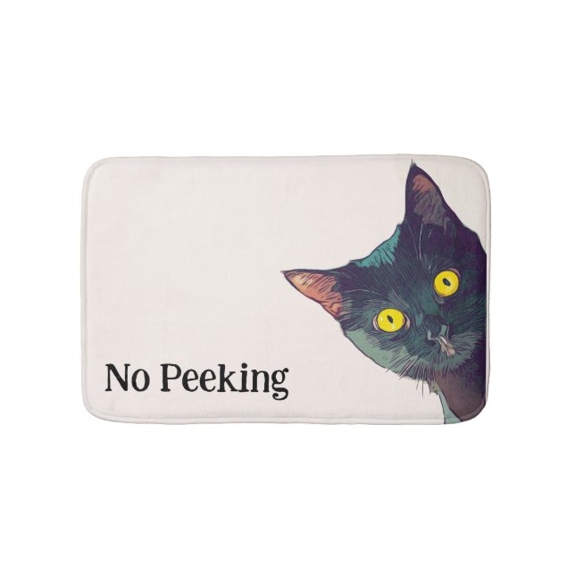Tapis De Bain Cute Peeeeking Chat Design Mat de bain (Devant)
